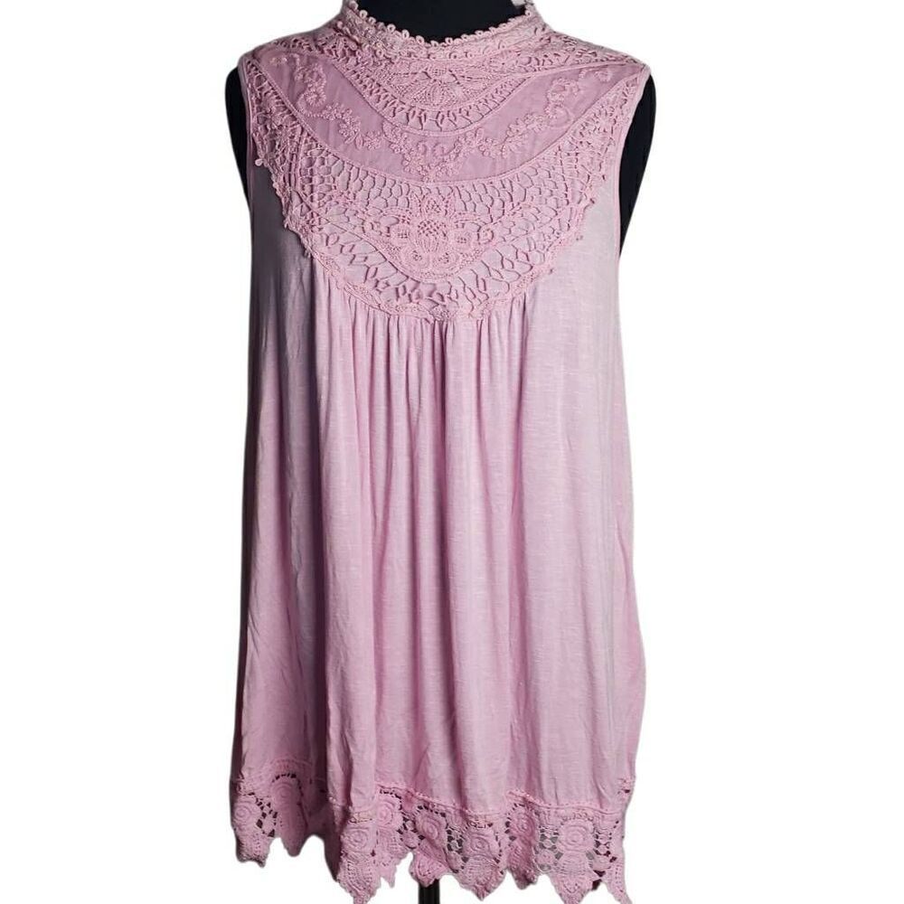 Suzanne Betro Pink‎ Blouse Size 2X